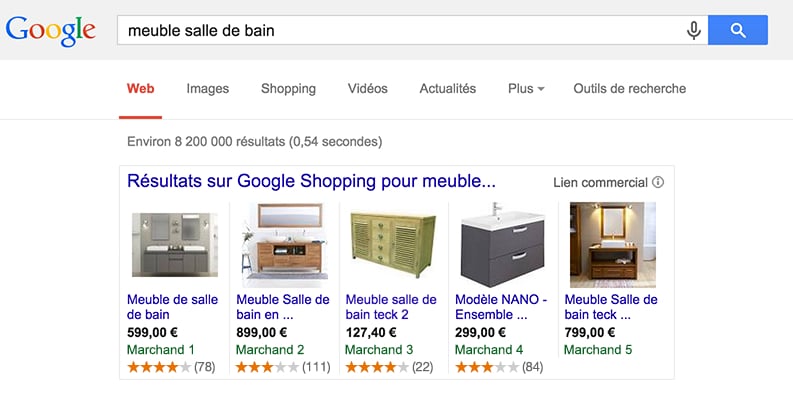 campagne google shopping